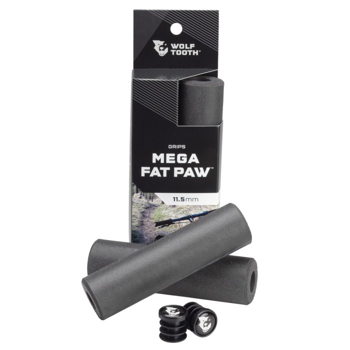 Silikonowe chwyty Wolf Tooth Components Mega Fat Paw czarne box
