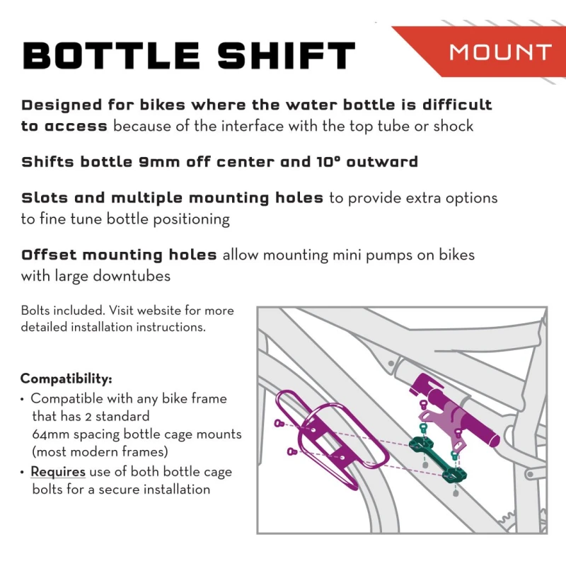 Adapter koszyka B-RAD Bottle Shift