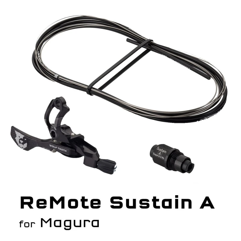 Manetka ReMote Wolf Tooth Components z adapterem sztycy Reverb  Sustain A z uchwytem montażowym do klamek hamulcowych Magura