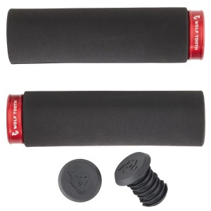 Chywty kierownicy Fat Paw Lock On Wolf Tooth FPLCK-BLK-RED.jpg