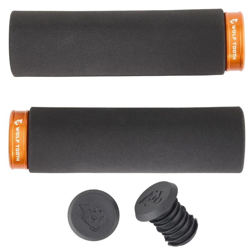 Chywty kierownicy Fat Paw Lock On Wolf Tooth FPLCK-BLK-ORG.jpg