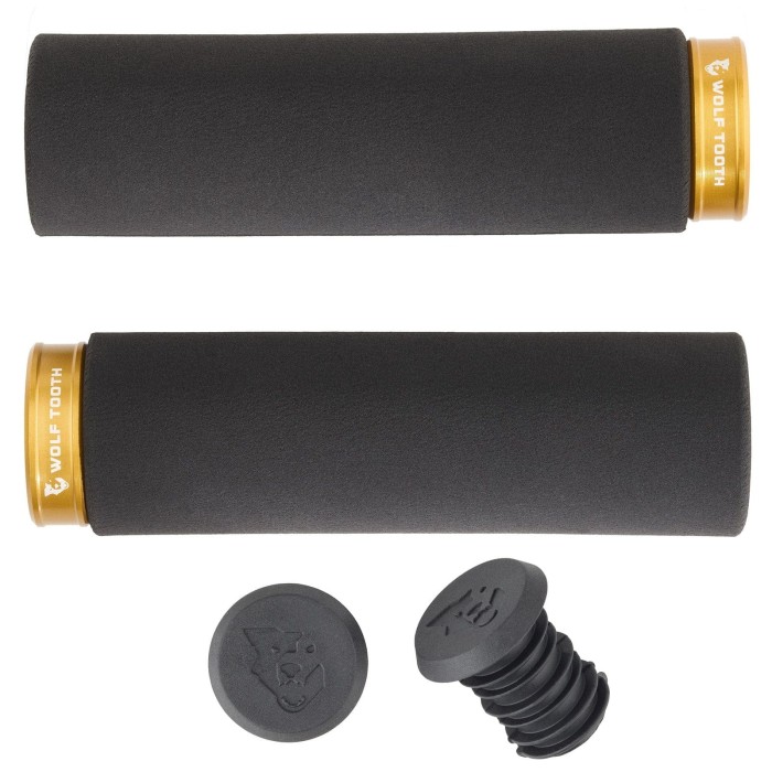 Chywty kierownicy Fat Paw Lock On Wolf Tooth FPLCK-BLK-GLD.jpg
